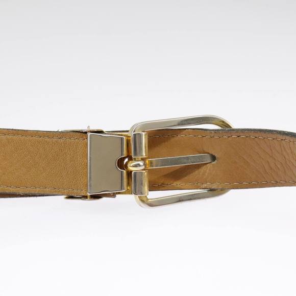 Christian Dior Honeycomb Canvas Shoulder Bag PVC Leather Beige Gold Auth bs18673